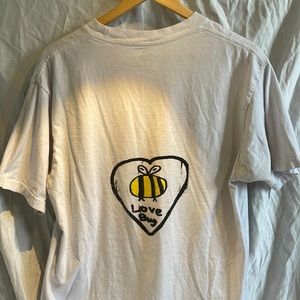 Love bug back print T-shirt white size men’s large